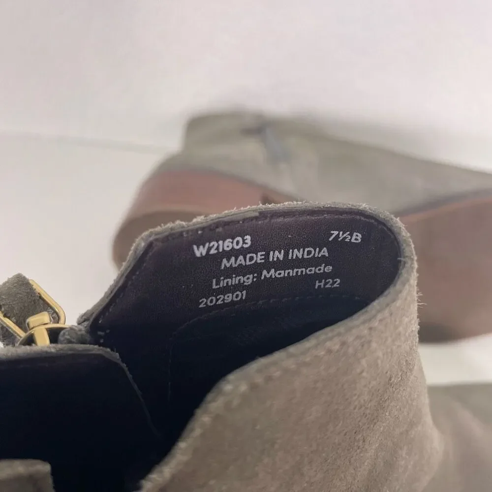 Cole‎ Haan Grey Suede Ankle Booties Size 7.5